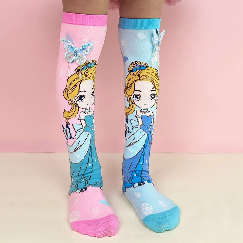 Picture of Cross-Border European and American Popular Labubu Cartoon Socks Rabbit Ears Unicorn Children's Stockings Funny Trendy Socks