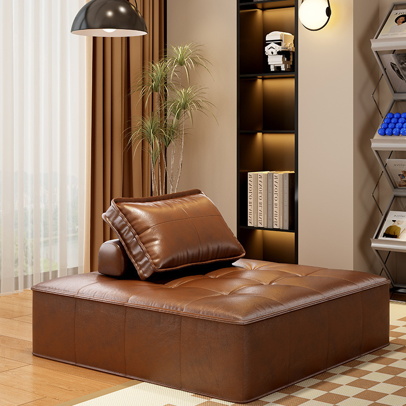 Picture of Light luxury disposable technology cloth tofu block lazy sofa small apartment square living room lounge chair bedroom module flooring