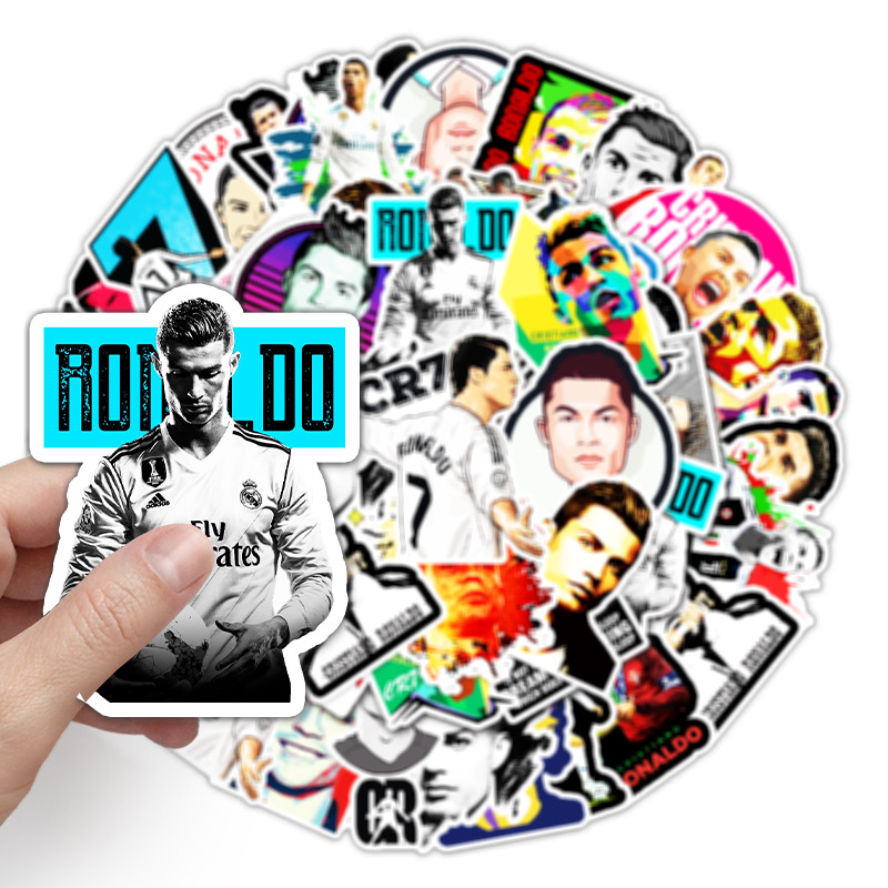 Picture of 52 Sports Star Ronaldo Star Graffiti Waterproof Laptop Luggage Car Refrigerator Decorative Stickers