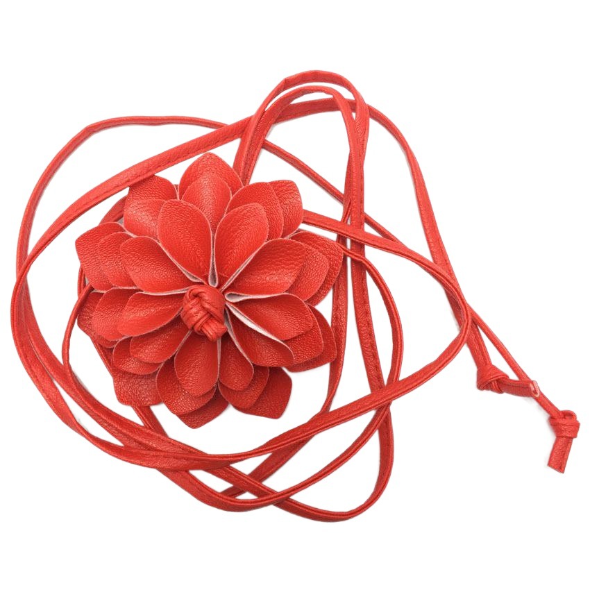 New Korean Style Flower Waist Chain Tassel Woven Rope Decorative Elegant Dress Sweater Thin Women's Waist Ornament Lengthened Belt