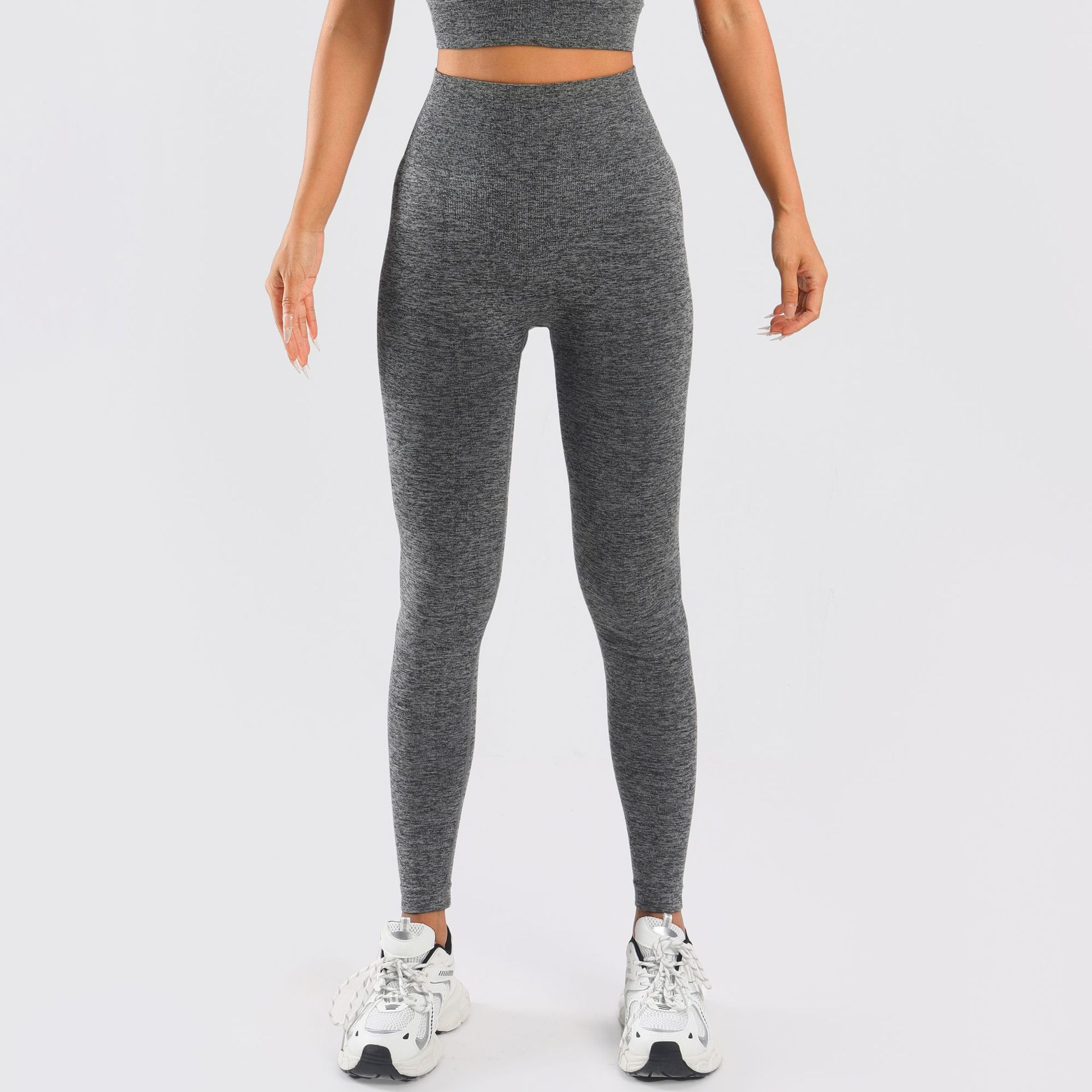 Picture of Amazon Sports Small Strap Push-up Bra Vest Short-sleeved High Waist Hip-up Trousers Fitness Yoga Sports Pants