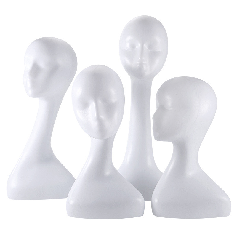 Picture of Plastic female model head dummy head female head model display silk scarf head model abstract head wig hat scarf display stand