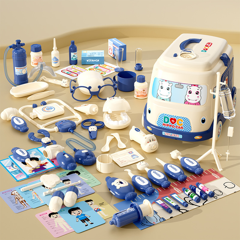 Picture of Children play small doctor toy suit boys and girls simulation play house injection medical kit to see a doctor baby gift