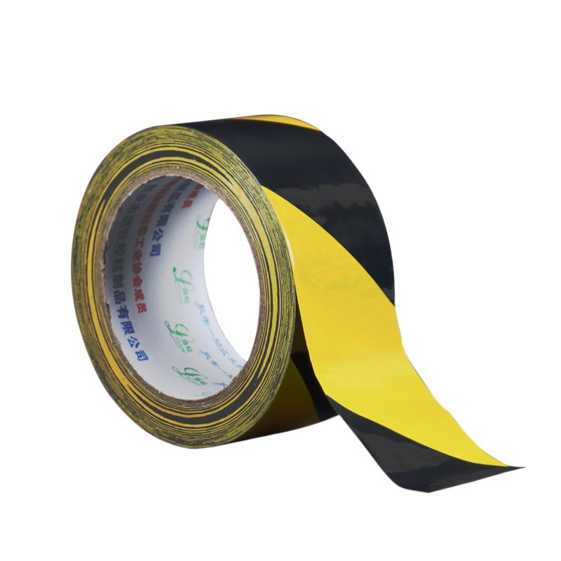 PE highlight warning tape black and yellow warning ground label subway 5s workshop positioning waterproof wear-resistant floor tape