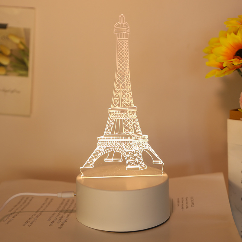 Creative 3D stereo acrylic night light advertising tourism gift atmosphere light emitting toy LED table lamp in stock