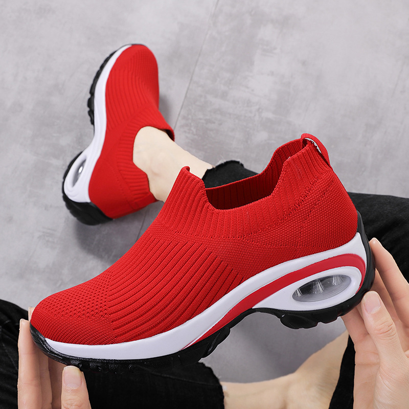 Picture of Autumn Casual Women's Shoes, Foreign Trade Air-Cushion Sneakers, Fly-Knit Breathable Lightweight Slip-On Women's Sneakers