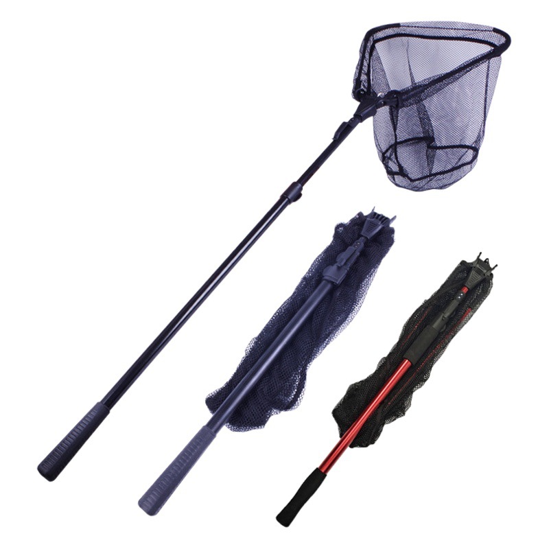 Folding Integrated Triangular Net, Aluminum Alloy Fishing Net, Large Net, Flying Net, Wholesale Fishing Net Bag