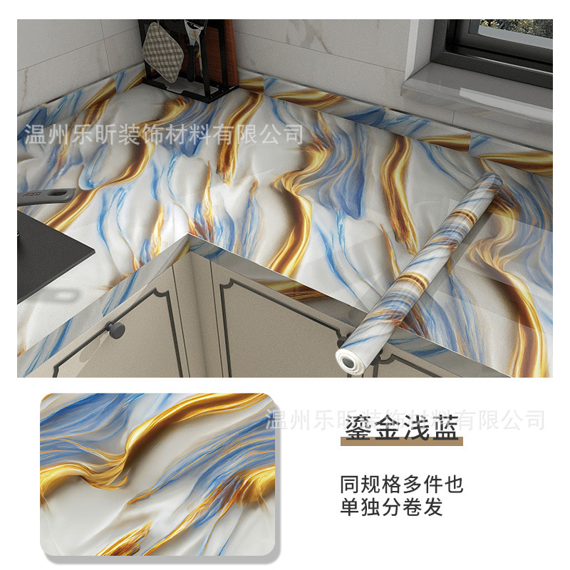 Picture of Wholesale Self-adhesive Wall Stickers Household Waterproof and Oil-proof Kitchen Stickers Stove Marble Countertop High Temperature Resistant Wallpaper Self-adhesive