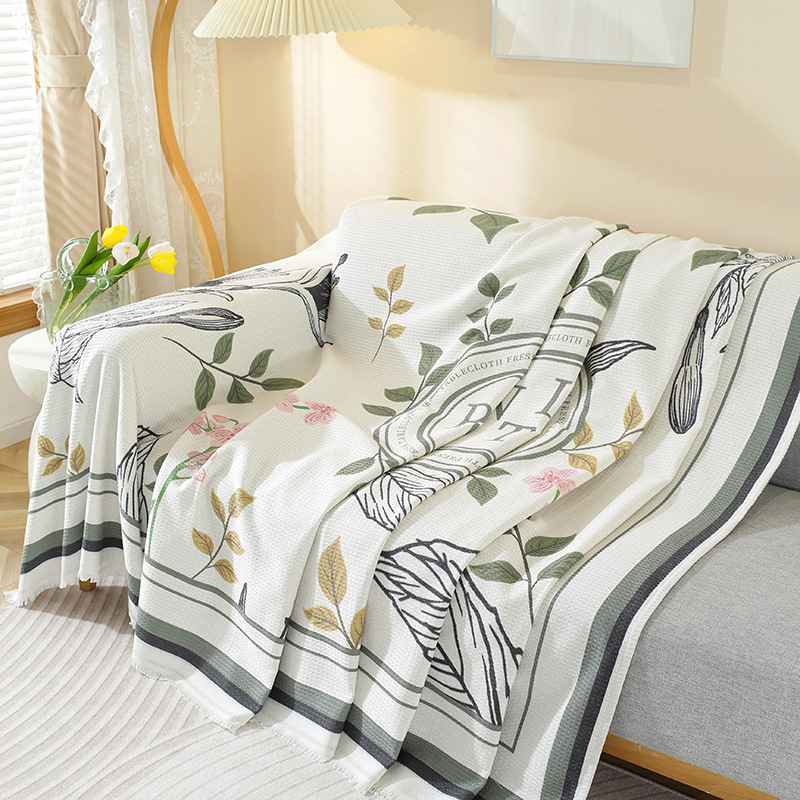 Picture of ins style sofa towel full cover cloth simple sofa cushion blanket all-inclusive universal cover towel four seasons universal sofa cover
