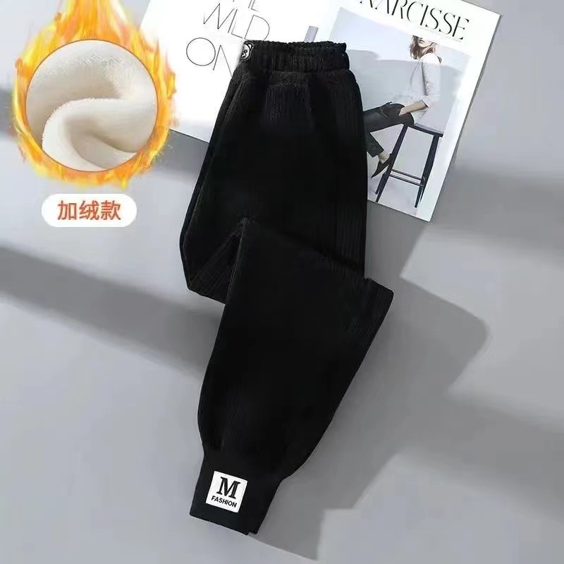 Picture of 2024 New Girls' Fleece-Lapped Pants Children's Pants Autumn and Winter Big Children's Western Style Pants Sports Casual Trendy Trousers
