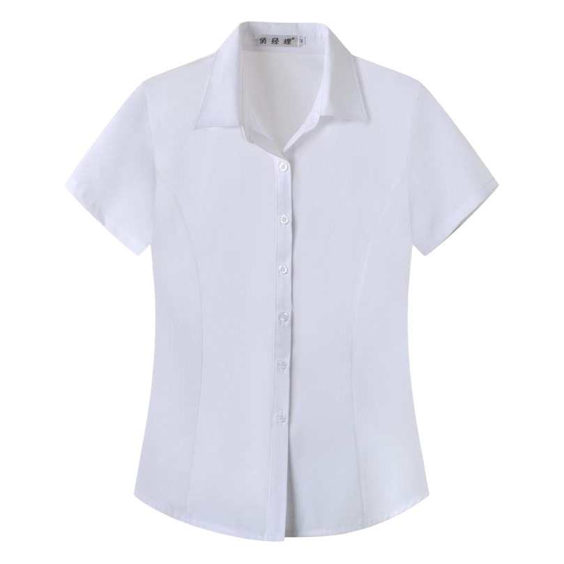 2022 spring new women's shirt women's short sleeve Korean slim white plus size business wear cross-border short sleeve batch