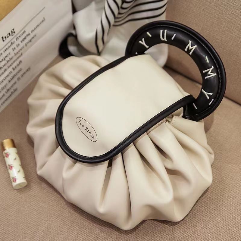 Mola.Away. Cosmetic Bag Satchel Waterproof Satchel Large Capacity Travel Toiletry Bag Drawstring Storage Bag Lazy Bag
