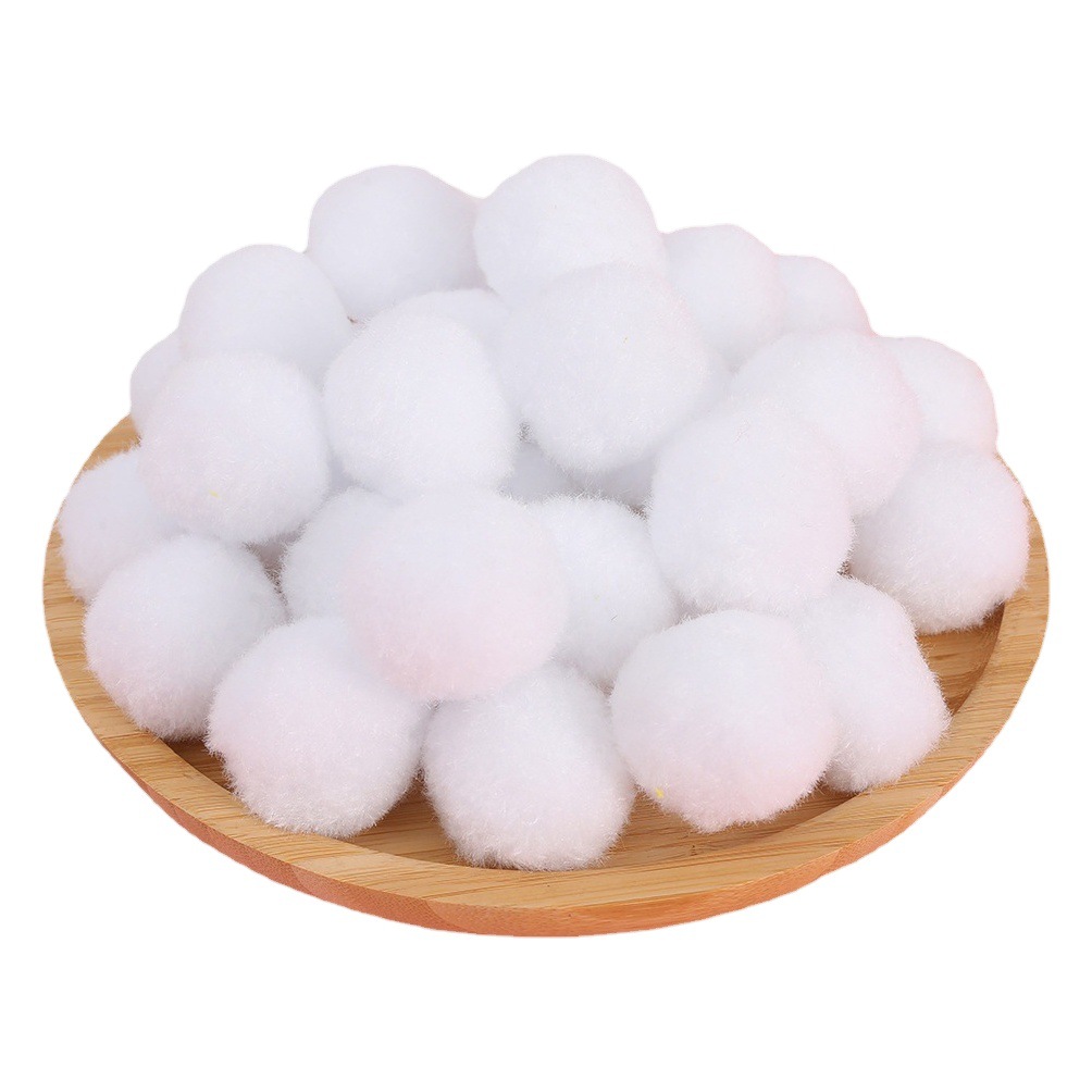 Pure white polypropylene plush ball diy clothing Christmas hat fur ball small fur ball filler cotton ball wholesale