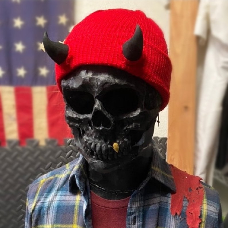 Picture of Autumn and Winter devil horn hat warm knitted wool hat Halloween horn toe cap cross-border new funny hip hop