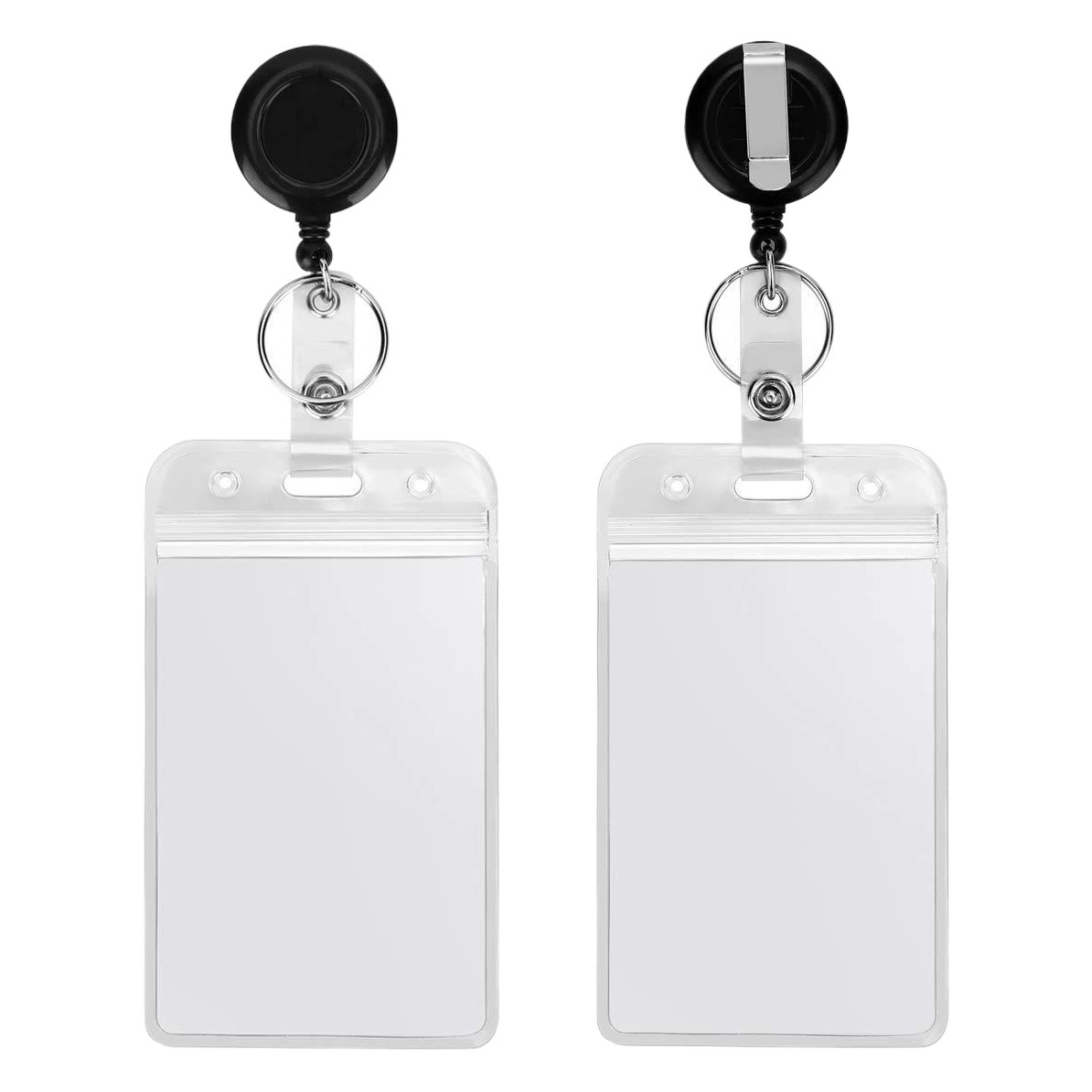 Amazon's Best-Selling Horizontal and Vertical Waterproof Id Card Holder Lanyard Easy-Pull Buckle Easy-Pull Retractable Name Badge Holder
