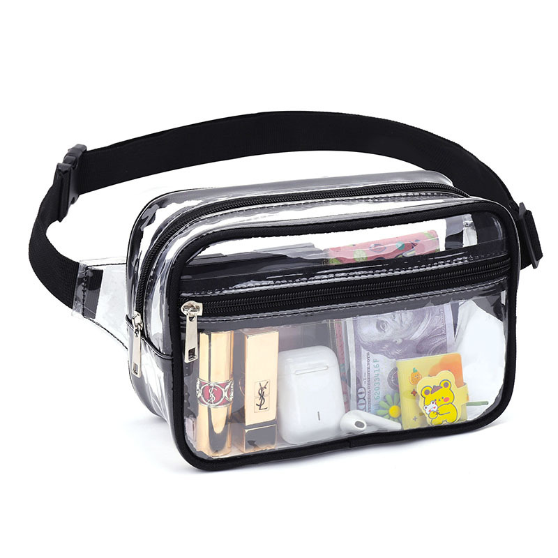Picture of Cross-border new pvc transparent waist bag outdoor sports waterproof storage crossbody chest bag visual portable sports waist bag