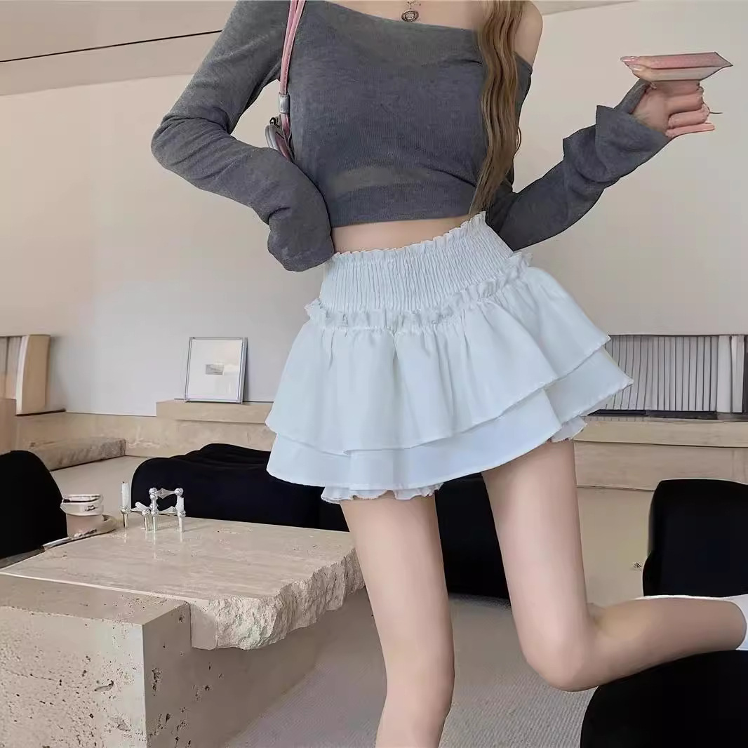 Ballet Style Skirt Women's Spring and Summer 2024 New High Waist Slimming Design Sweet and Spicy Korean Style Cake Puff Skirt