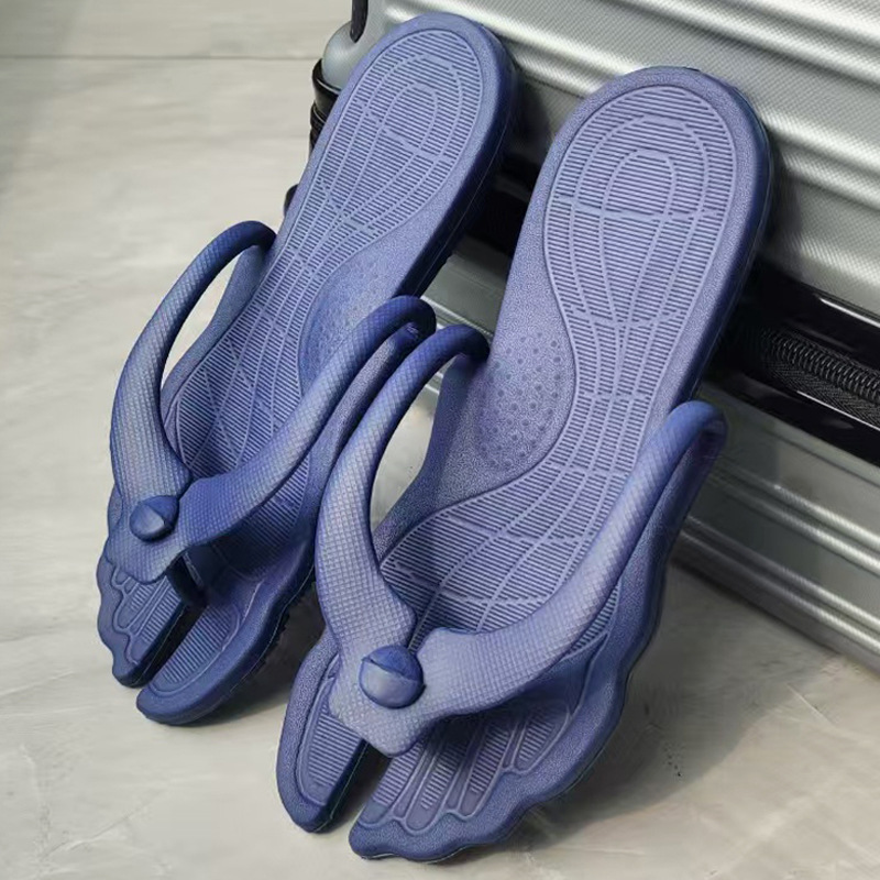 Slippers for Men and Women, Summer Outer Wear, Portable Foldableing Travel Couple Bathing Sandals, Men's Shoes, Summer Breathable Flip-Flops