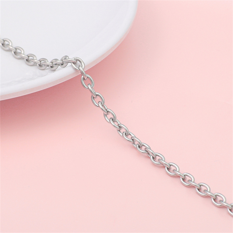 Picture of Trend Hip Hop Stainless Steel Y2K Ancient Silver Chain Extension Chain DIY Handmade Jewelry Bracelet Necklace Accessories Material
