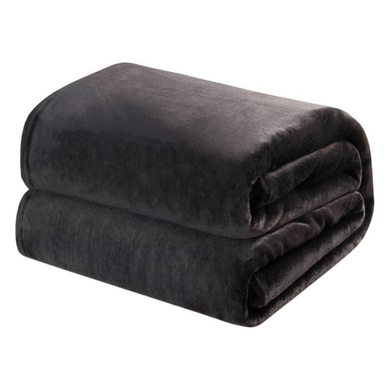 Flannel Blanket Cross-Border Exclusive for Foreign Trade Double-Sided Thickened Solid Color Student Dormitory Office Nap Autumn and Winter Blanket