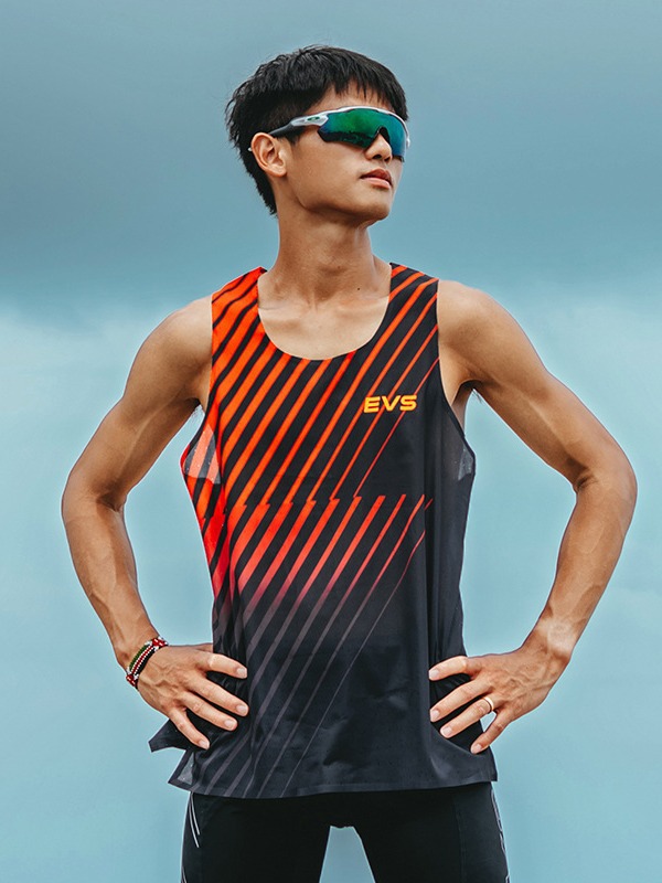 Summer New Quick-drying Breathable Running Suit Men's Marathon Racing Training Lightweight Vest Track and Field Sports Vest Men's
