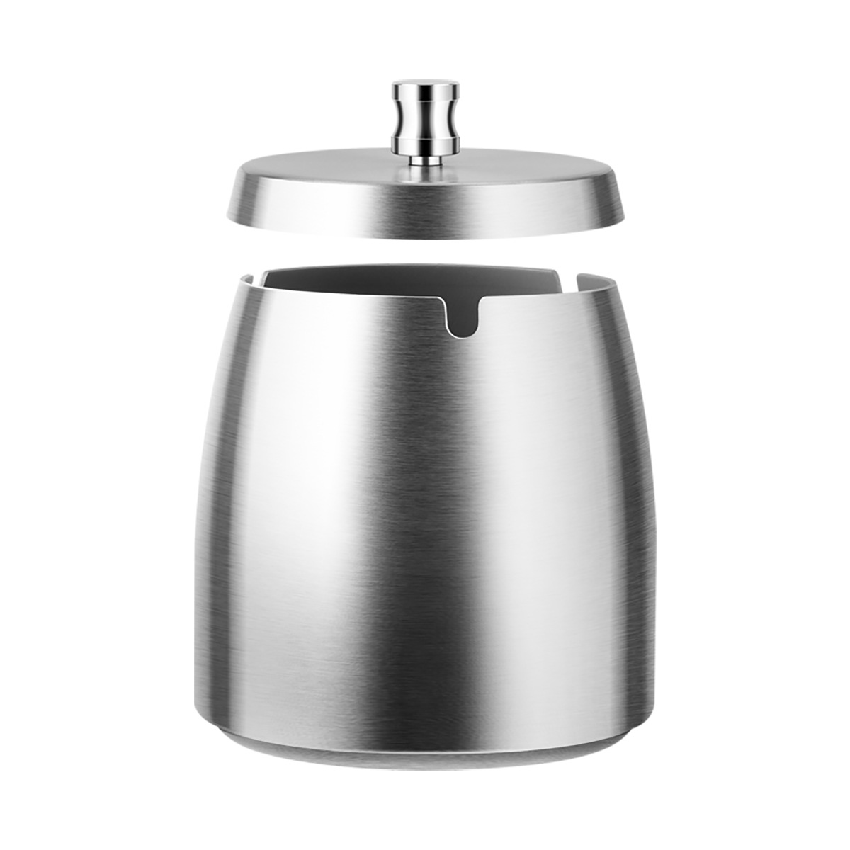 Picture of Wholesale titanium-plated stainless steel ashtray with lid thickened and raised anti-fly ash Internet cafe bar KTV office laser