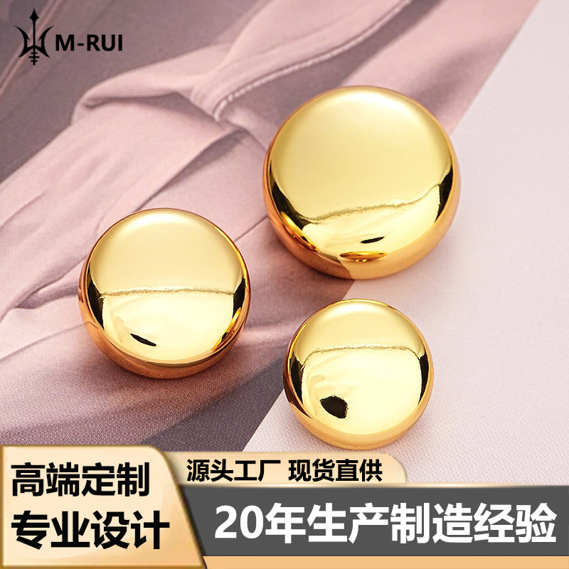 Xiaoxiang Simple Style Metal Button Hollow Combination Button Top Knitted Cardigan Jacket All-match Decorative Large Button