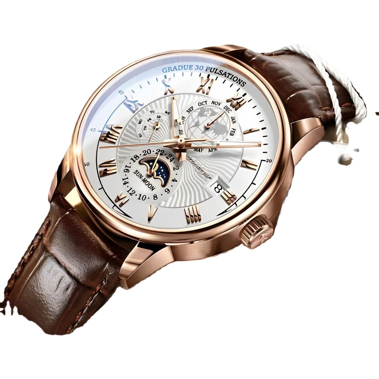 Watch Men's Top Ten Swiss Automatic Watch Waterproof Luminous Mechanical Belt Quartz Watch Genuine Business Watch