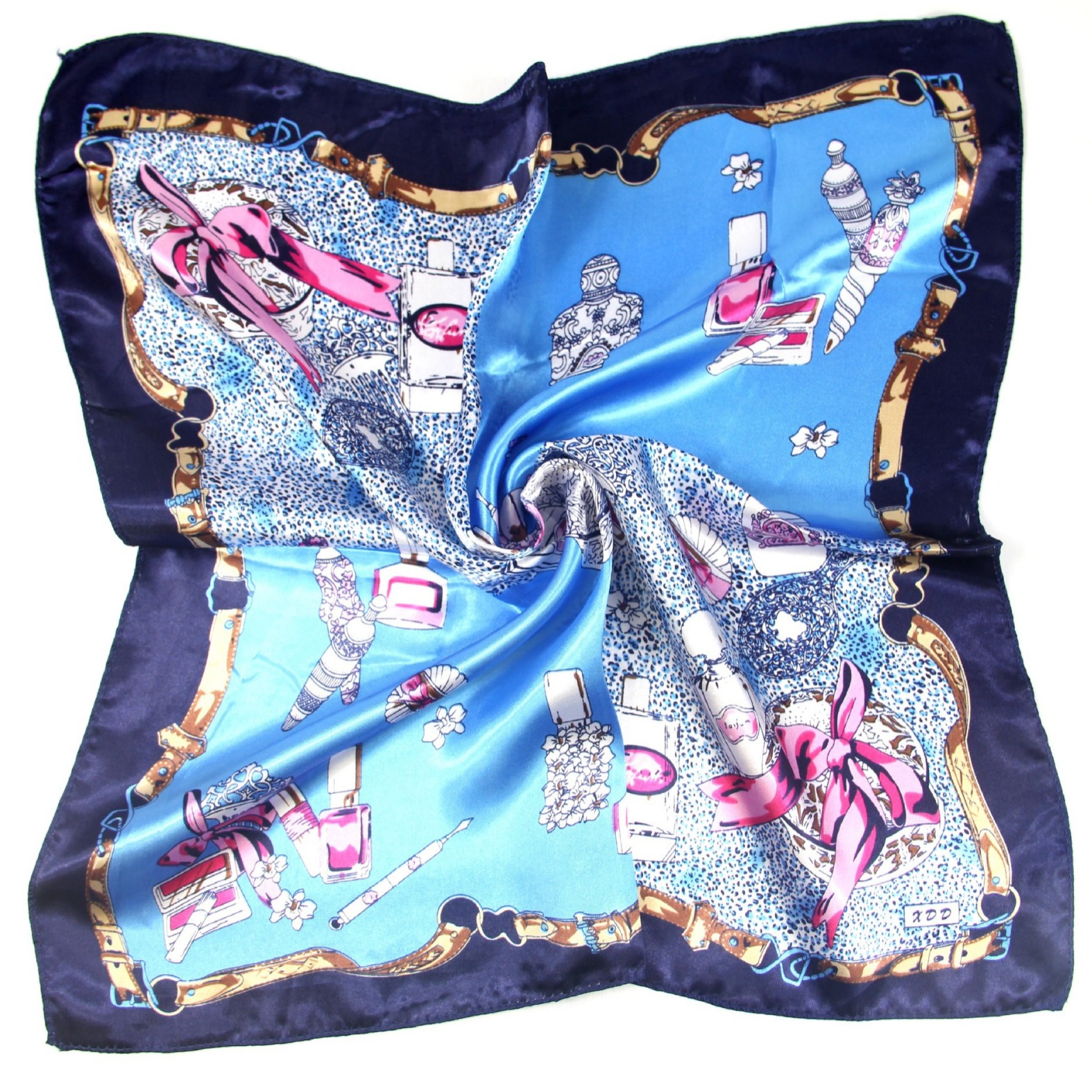 Picture of Korean Style New Autumn and Winter Small Silk Scarf Women's Imitation Silk Versatile Professional Small Square Scarf Manufacturer Wholesale Hangzhou Silk Scarf