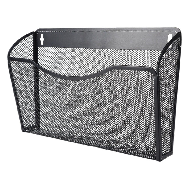 Metal File Storage Basket Wall-mounted Iron Hanging Basket File Rack Iron Mesh Office Supplies Storage Rack Pendant