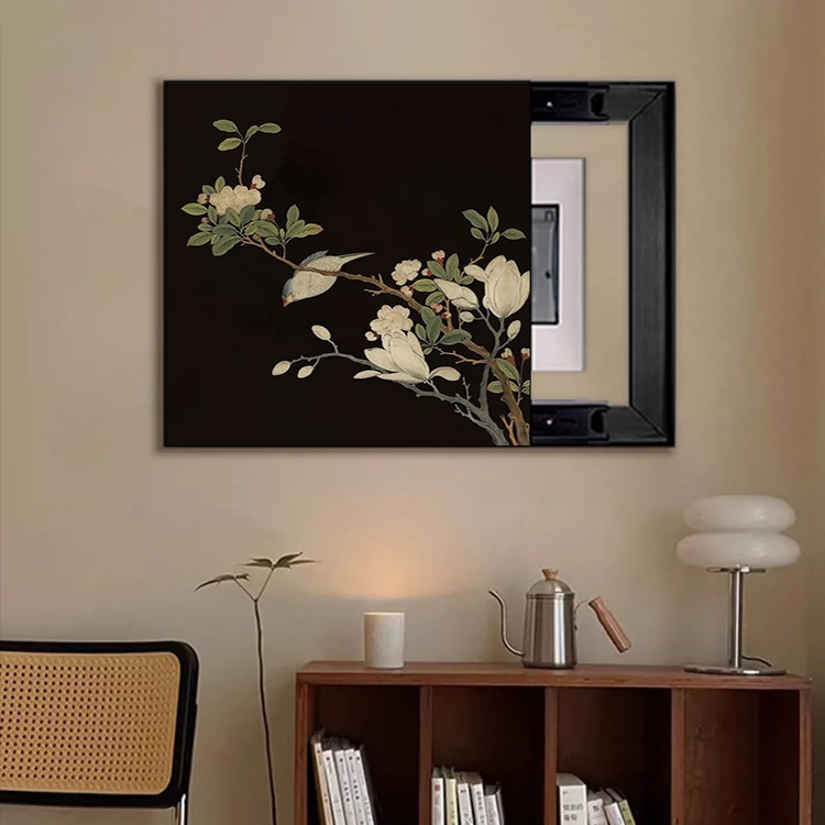 French Chinese Style Meter Box Decorative Painting Living Room Switch Box Decoration Blocking Switch Box Hanging Painting Distribution Box Cover