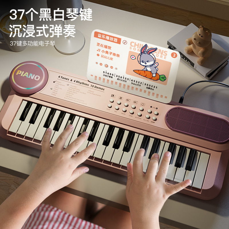 Picture of Portable Small Piano Multi-function Electronic Piano Children's Baby Piano Toy Beginners Practice Early Education Musical Instruments