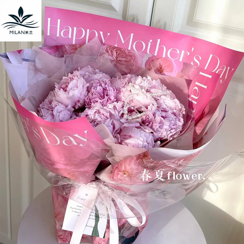Mother's Day English Wrap Flower Paper Mother's Garden Waterproof Flowers Flower Wrapping Paper Flower Art Gift Oil Painting Paper