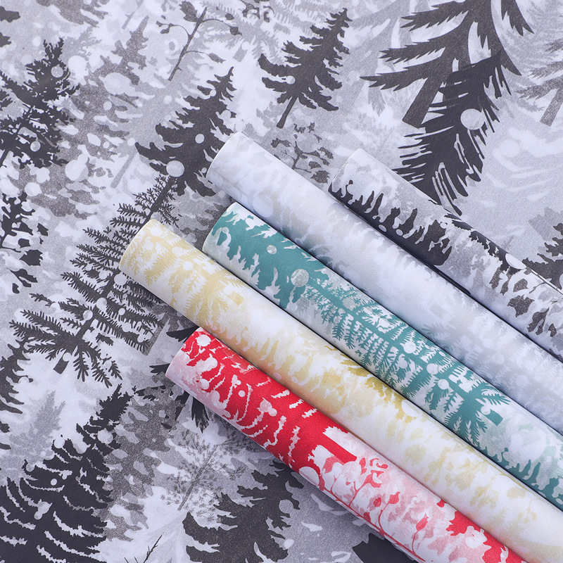 Cross-border bagging 20 forest trees Sydney paper flower packaging copy paper gift wrapping paper 50*35cm