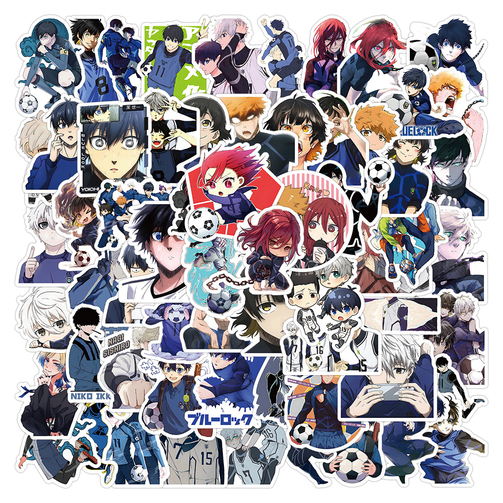50-100 blue prison cartoon graffiti stickers decorative stationery box motorcycle cup waterproof stickers wholesale