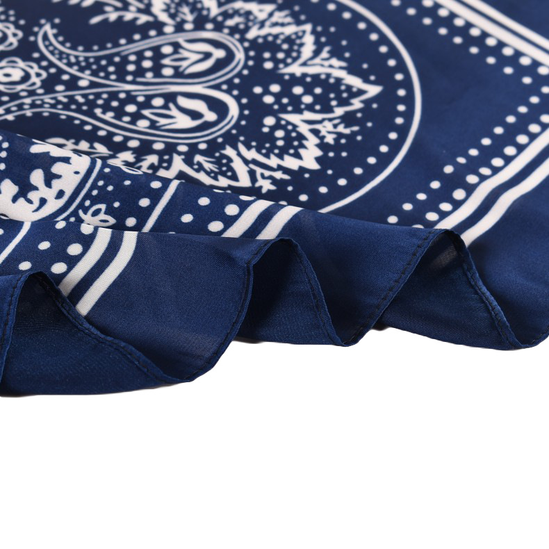 Picture of Europe and the United States hot sale vintage paisley small cashew flower 70*70 satin square scarf ladies small scarf wholesale