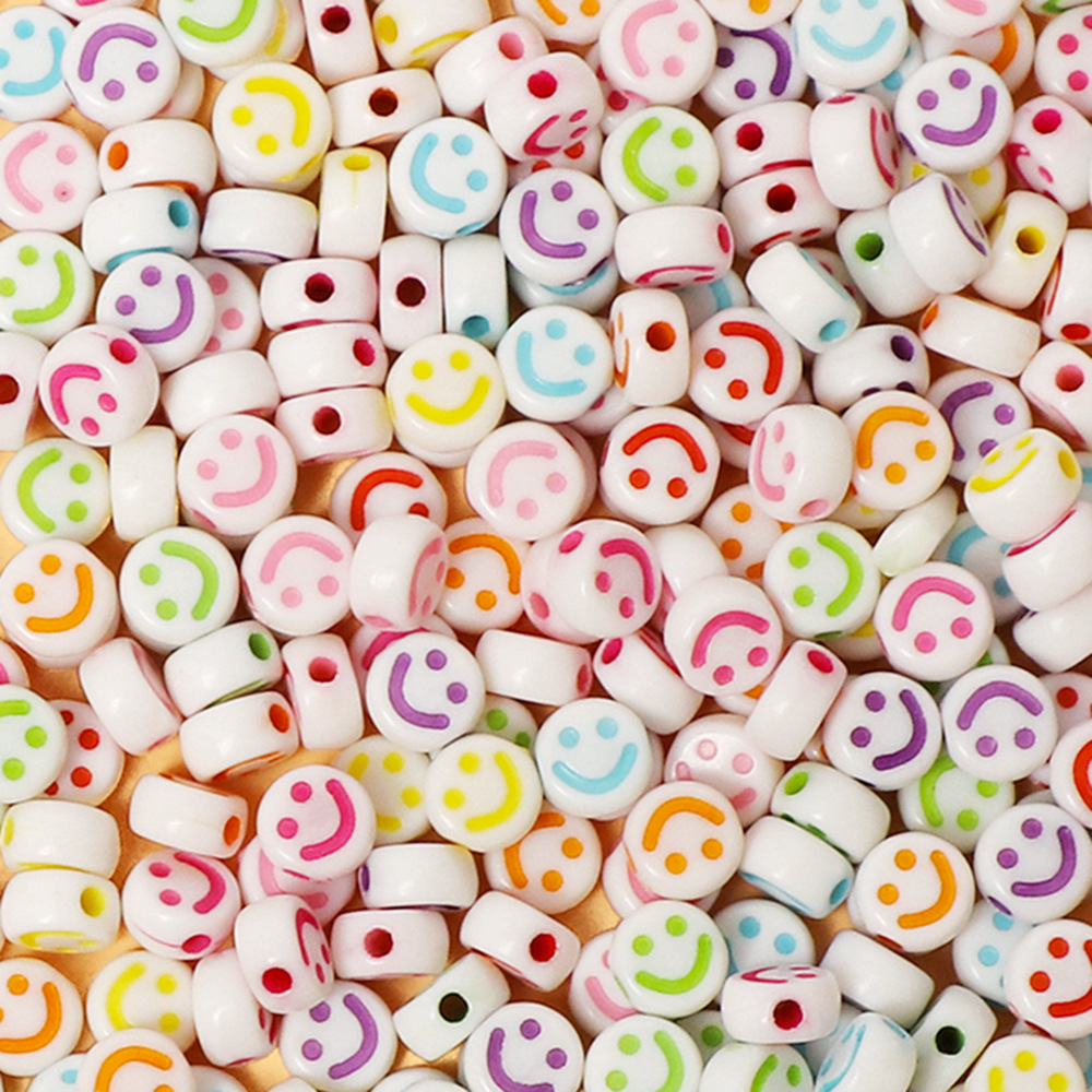 Picture of Accessories Acrylic 4*7 Smiley Beaded Beaded Handmade diy Material Bracelet Necklace Bracelet