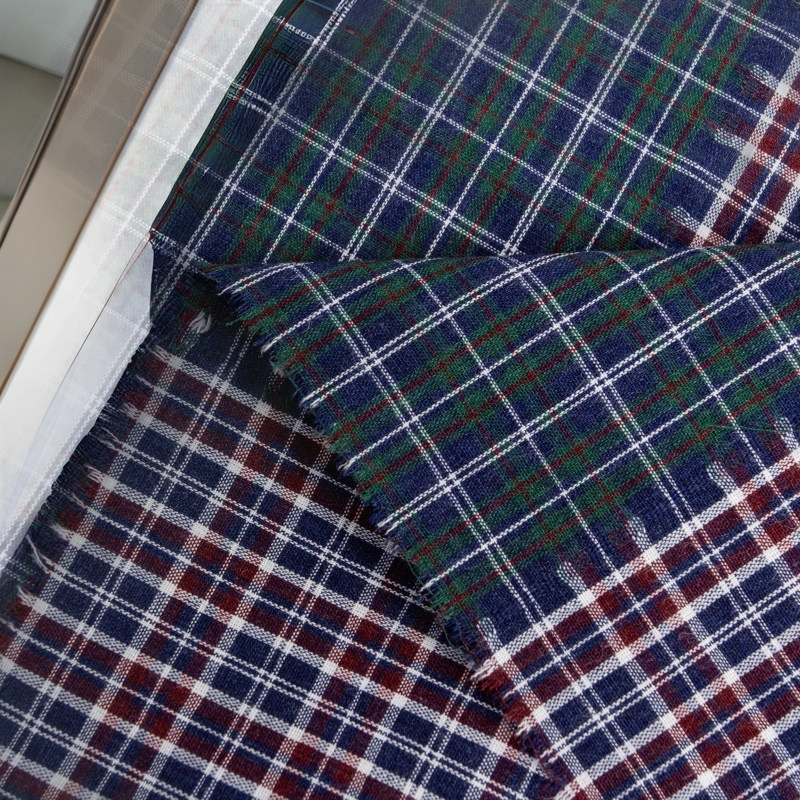 Spring and Summer New Products, Cotton Yarn-Dyed Jacquard Plaid Fabric, Fashionable Splicing Dress Shirts, Men's and Women's Fabrics in Stock
