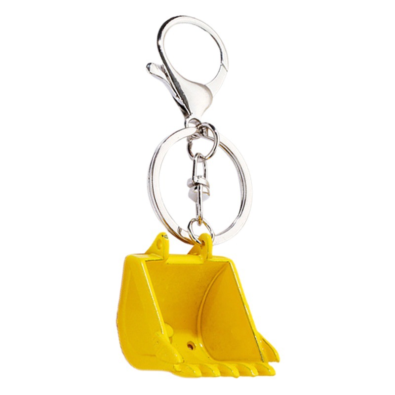 Creative Bulldozer Key Excavator Stereo Bucket Hook Machine Key Accessories Bulldozer Pendant