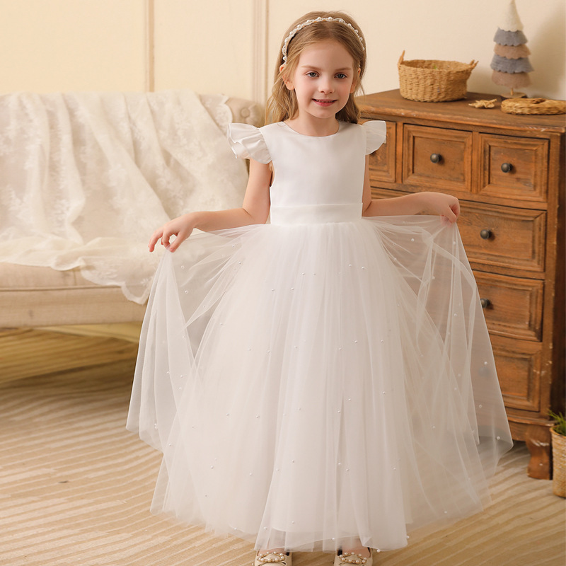 Picture of Amazon Children's Dress High-end Big Bow Mesh Princess Dress Girls Piano Performance Dress dress