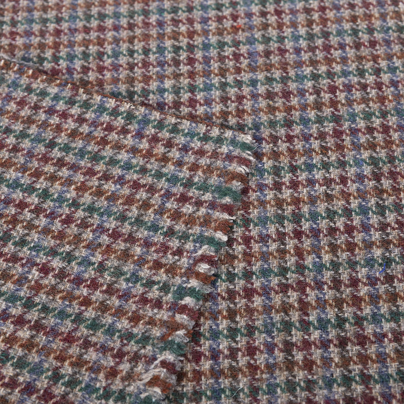 Picture of Wholesale 30 Wool Mark Plaid Fabric Wool Plaid Woolen Outwear Clothing Outwear Woolen Wool Polyester Fabric