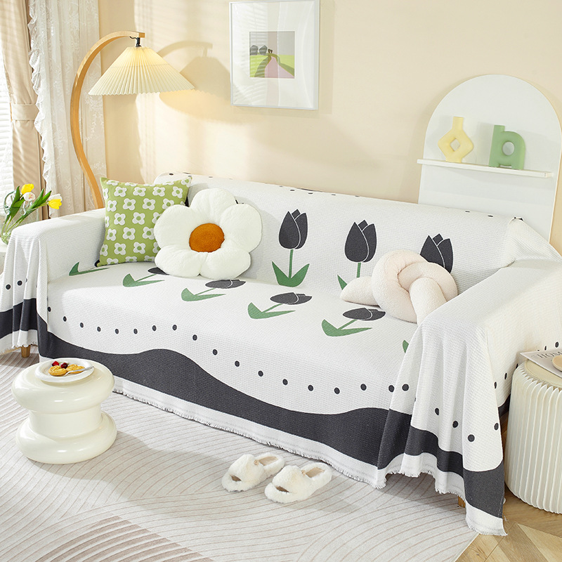 Picture of ins style sofa towel full cover cloth simple sofa cushion blanket all-inclusive universal cover towel four seasons universal sofa cover