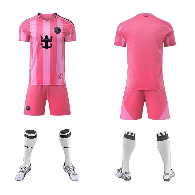 2526 Miami Jersey Home and Away No. 10 Messi Game Uniform Kidsren's Sports Football Uniform Suit Men