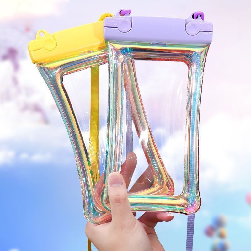 Picture of Laser Airbag Waterproof Bag Touch Screen Underwater Photography Swimming Hot Spring Water Park Drifting Mobile Phone Universal Bag