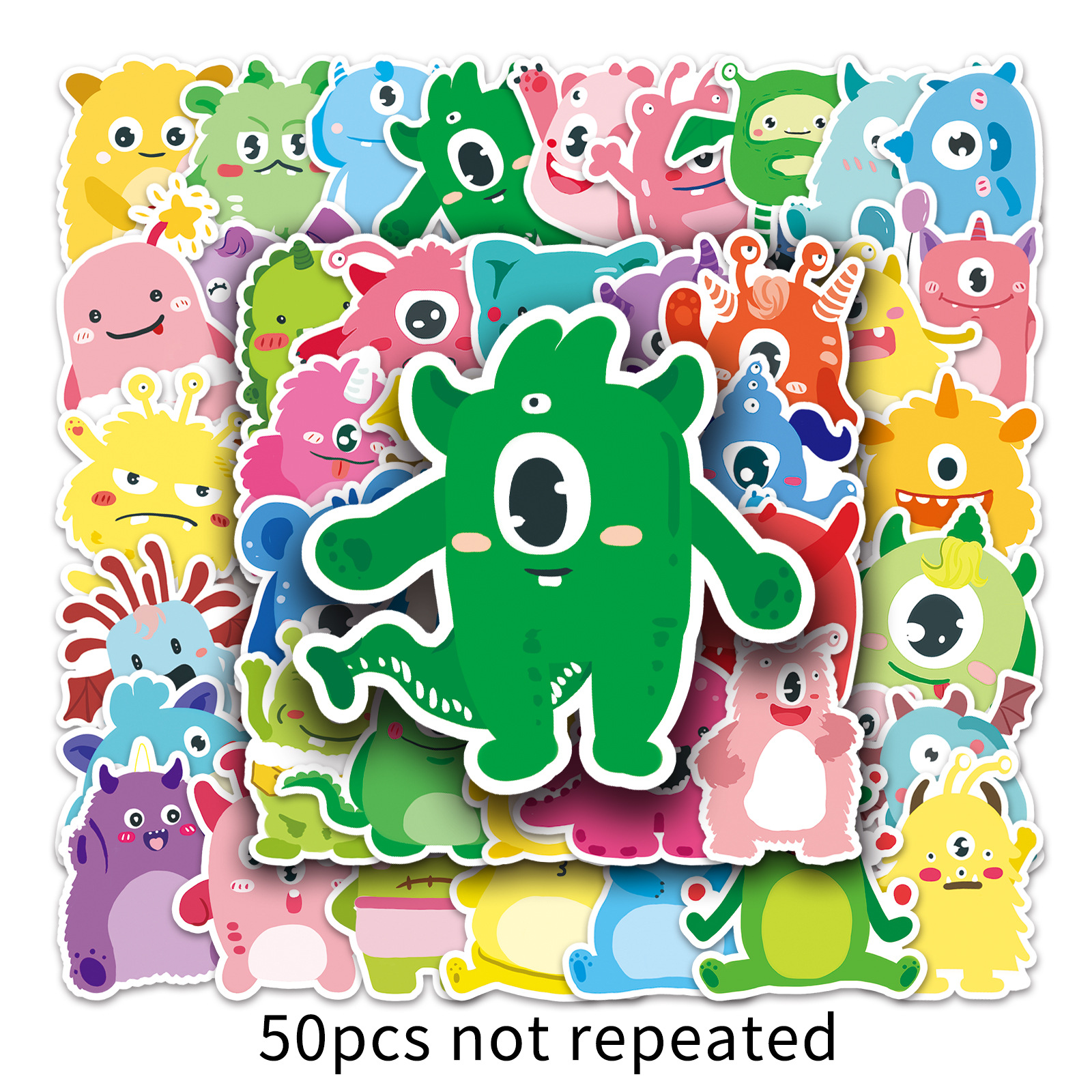 Picture of 50 cartoon monsters cute original non-infringing hand book stickers diy notebook stationery gifts waterproof