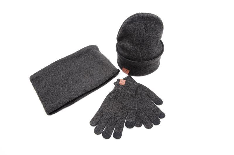 Picture of Amazon Foreign Trade Winter Scarf Hat Gloves Three-Piece Set Knitted Gloves Woolen Scarf Warm Set