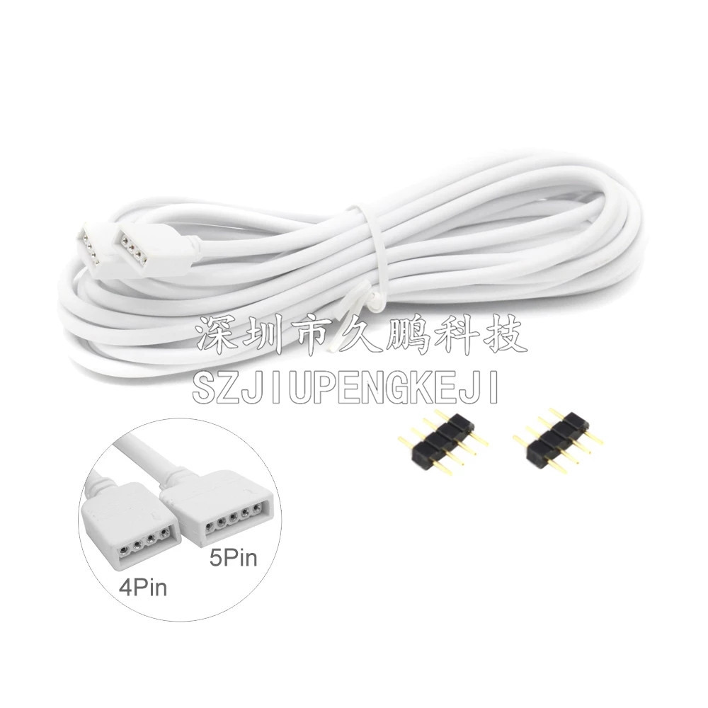 Rgbw Rgb Light Bar Extension Cable 4Pin 5P Light Strip Connection Cable Led Controller Terminal Connector Cable Extension Cable