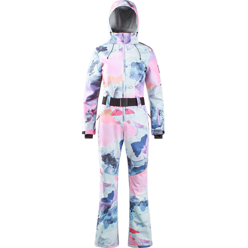 Picture of Cross-Border New Ski Suit for Women, Slim Fit, Windproof, Waterproof, Breathable and Warm, Outdoor Double-Board One-Piece Snow Suit