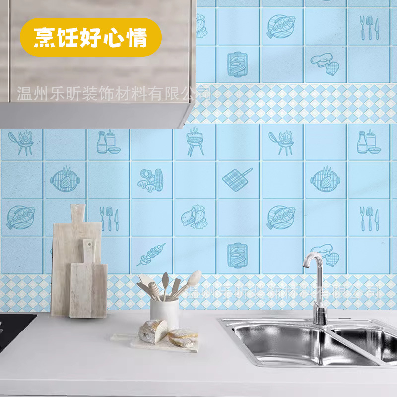 Picture of Wholesale Self-adhesive Wall Stickers Household Waterproof and Oil-proof Kitchen Stickers Stove Marble Countertop High Temperature Resistant Wallpaper Self-adhesive