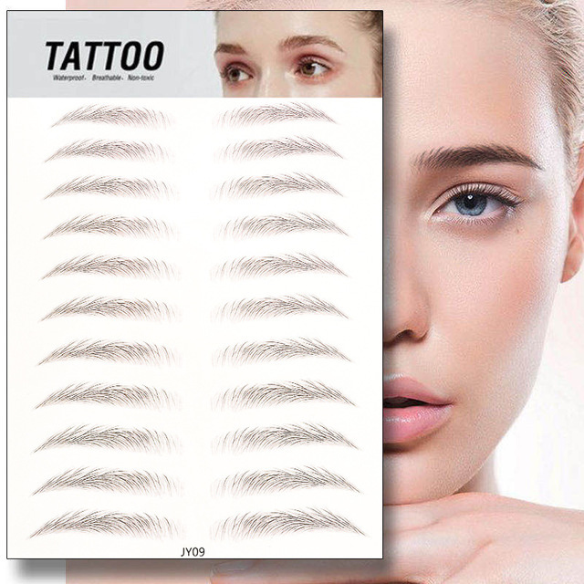 Picture of 3D Bionic Tattoo Stickers Wholesale Men and Women Semi-Permanent Waterproof Long-Lasting Simulated Eyebrow Tattoo Embroidery Lazy Eyebrow Thrush Artifact
